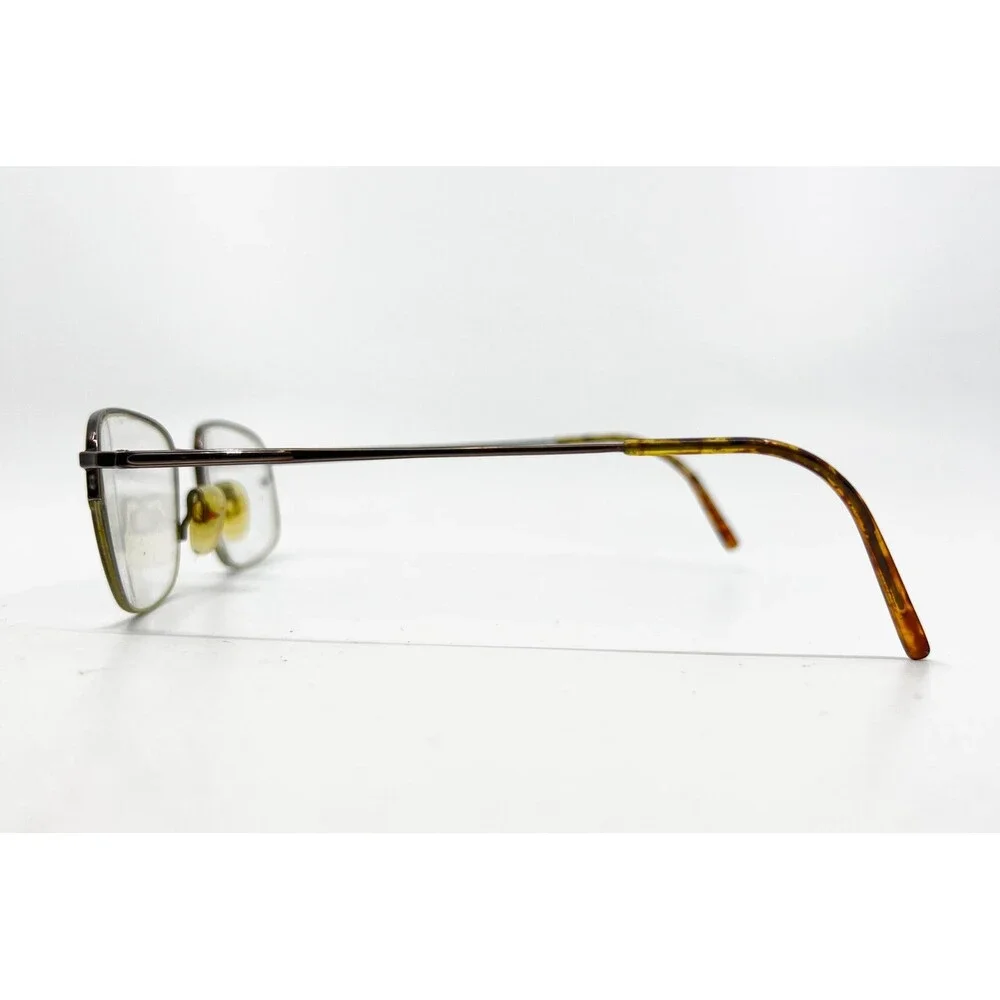 Flexon 608 By Marchon Eyeglasses Mens Coffee Brown Half Rim 54-19-140